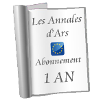 Abonnement d'1 an aux Annales d'Ars (Europe)